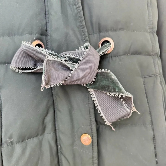 Vtg Juicy Couture P Parka Puffer Coat Knee Length Long Sleeve Insulated Green - Picture 5 of 9